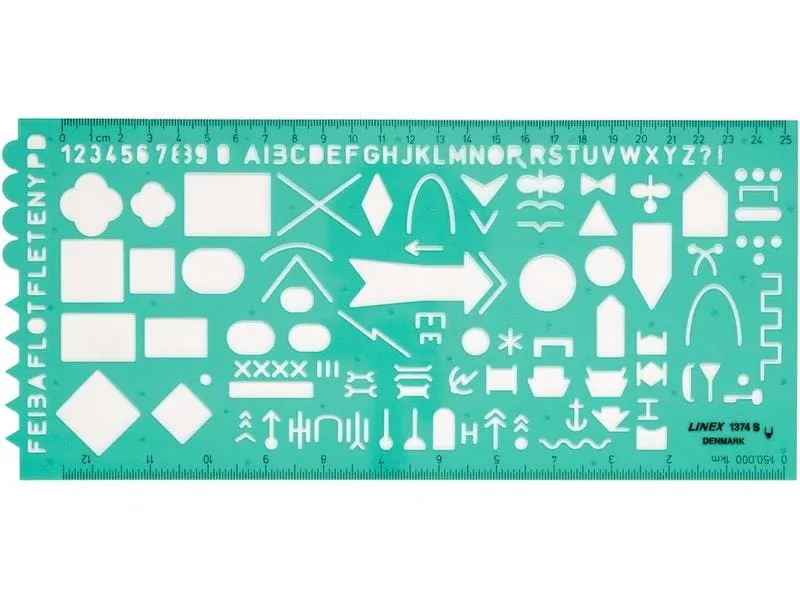 Linex Schablone taktische Zeichen transparent/grün Linex Schablone taktische Zeichen transparent/grün