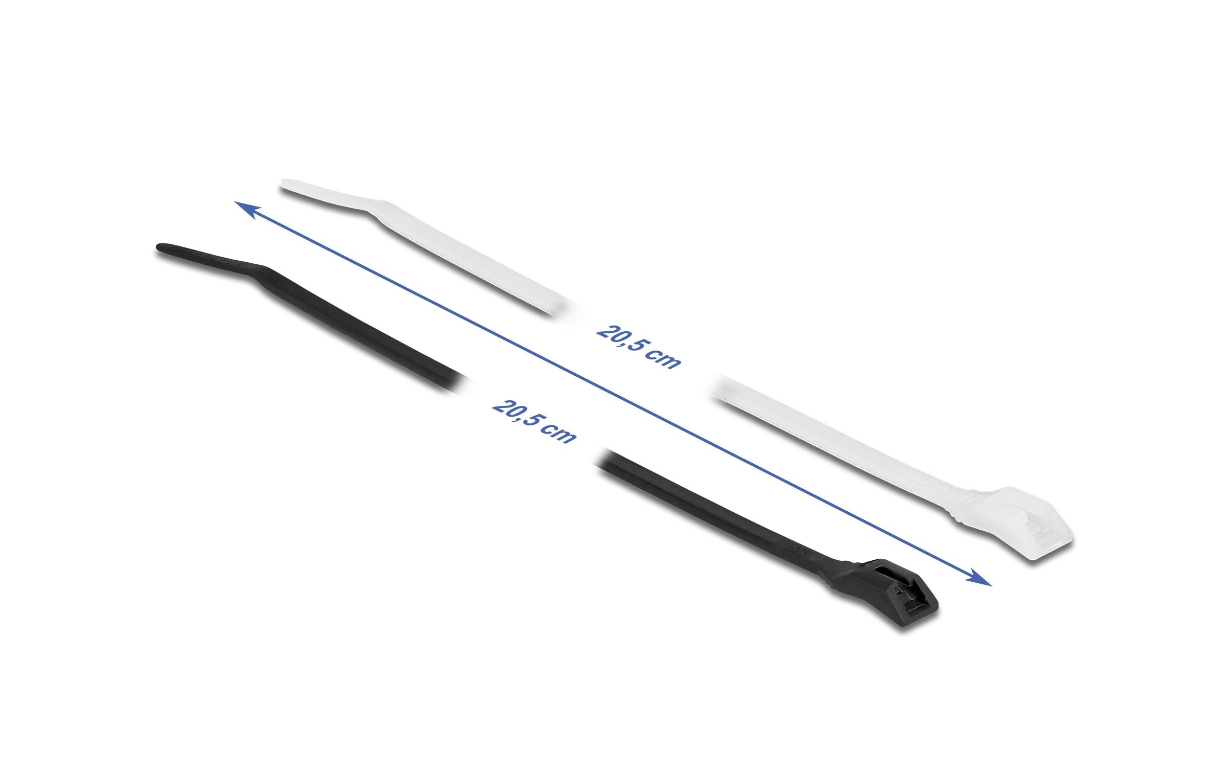 Delock Kabelbinder mit flachem Kopf Mehrfarbig 205 mm x 2.5 mm