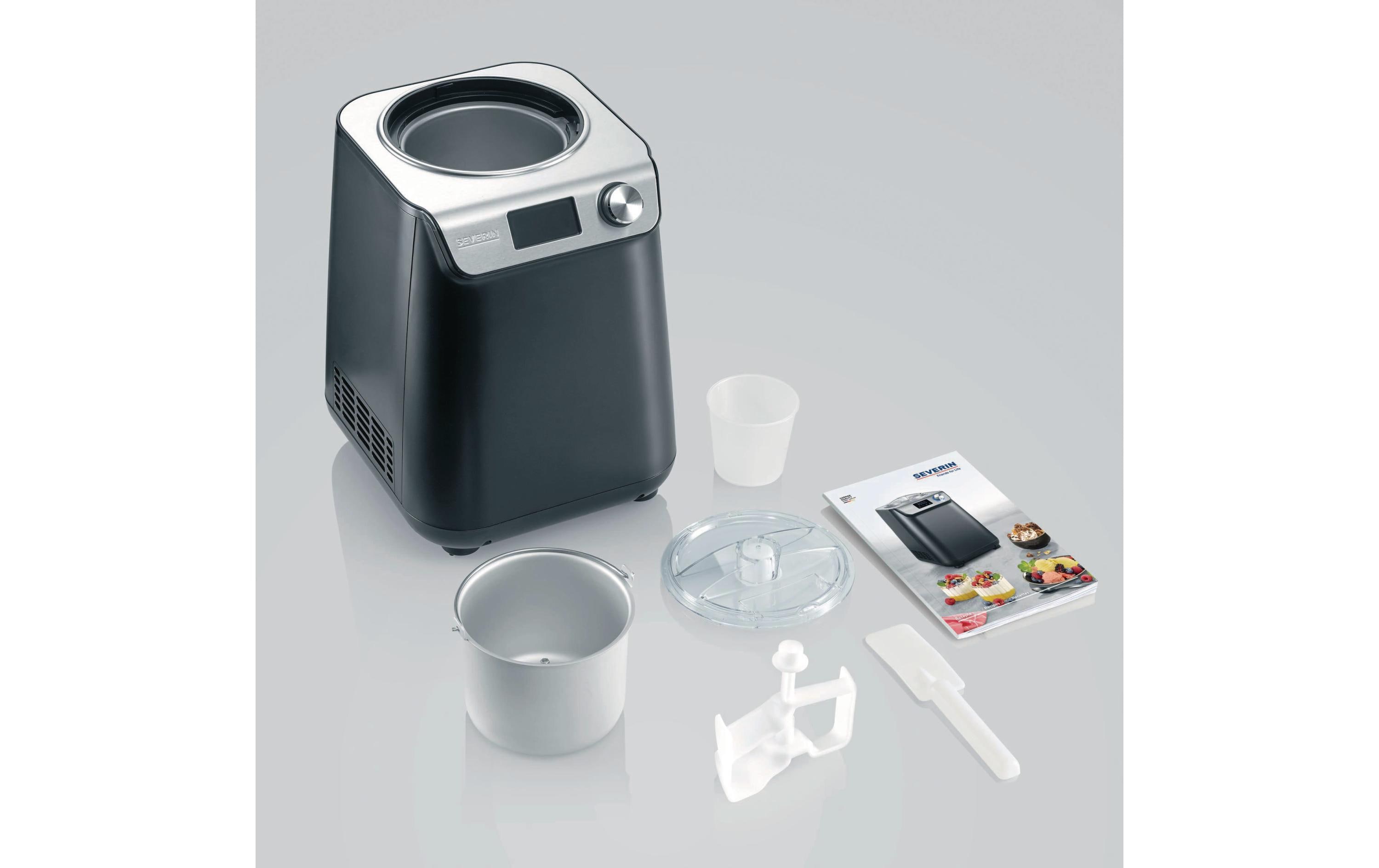 Severin Glacemaschine EZ 7407 1.2 l, Schwarz/Silber