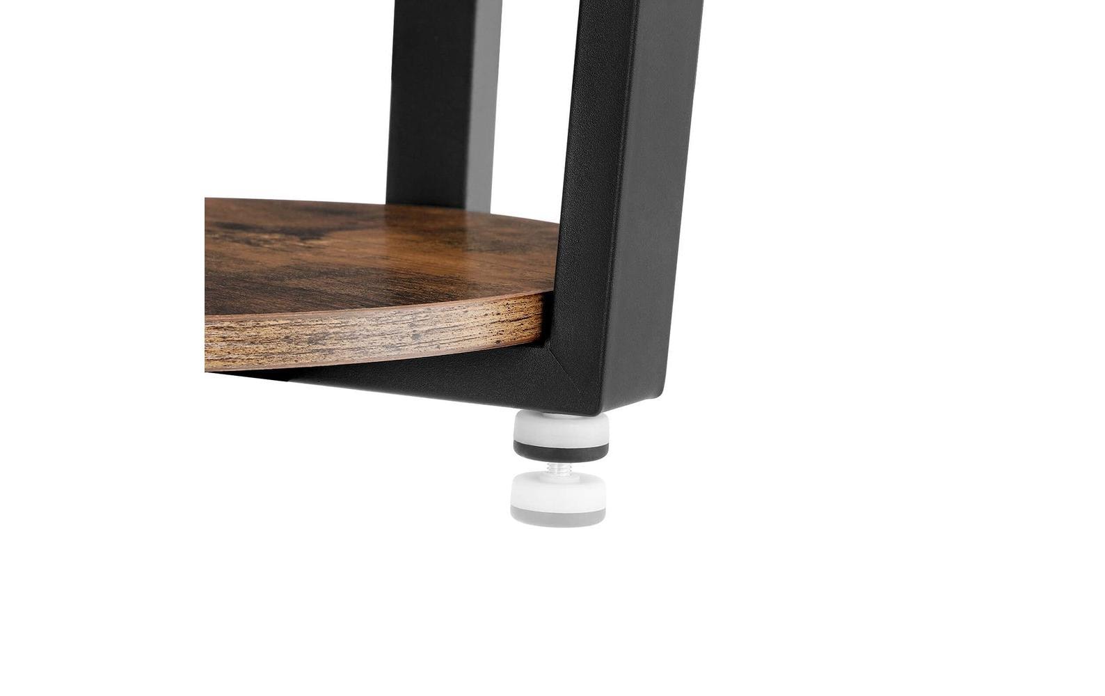 VASAGLE Nachttisch 50 x 57 cm, Braun/Schwarz