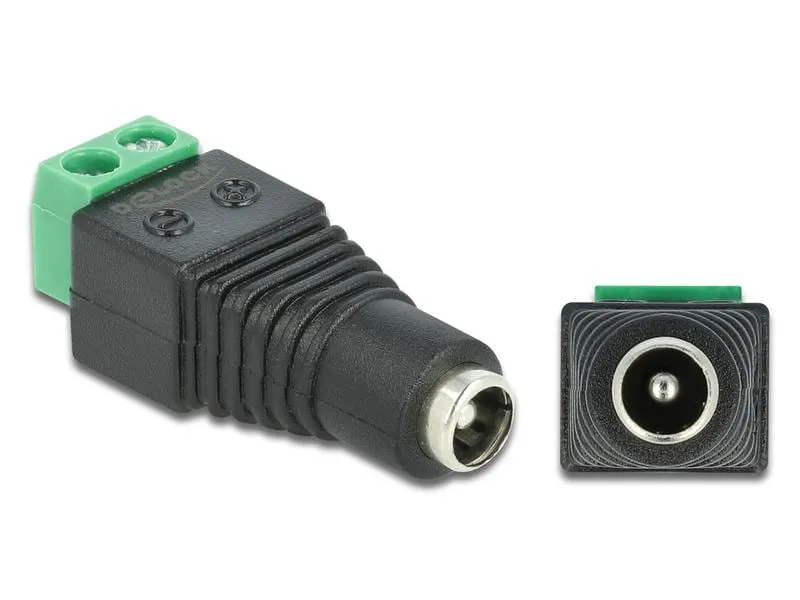 Delock Hohlstecker DC 5.5 x 2.1 mm Buchse > Terminalblock 2 Pin