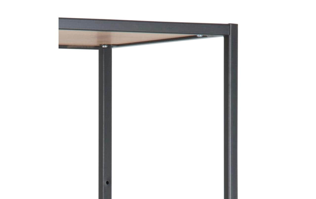 AC Design Regal Seaford 77 x 35 x 185 cm, Eiche/Schwarz matt