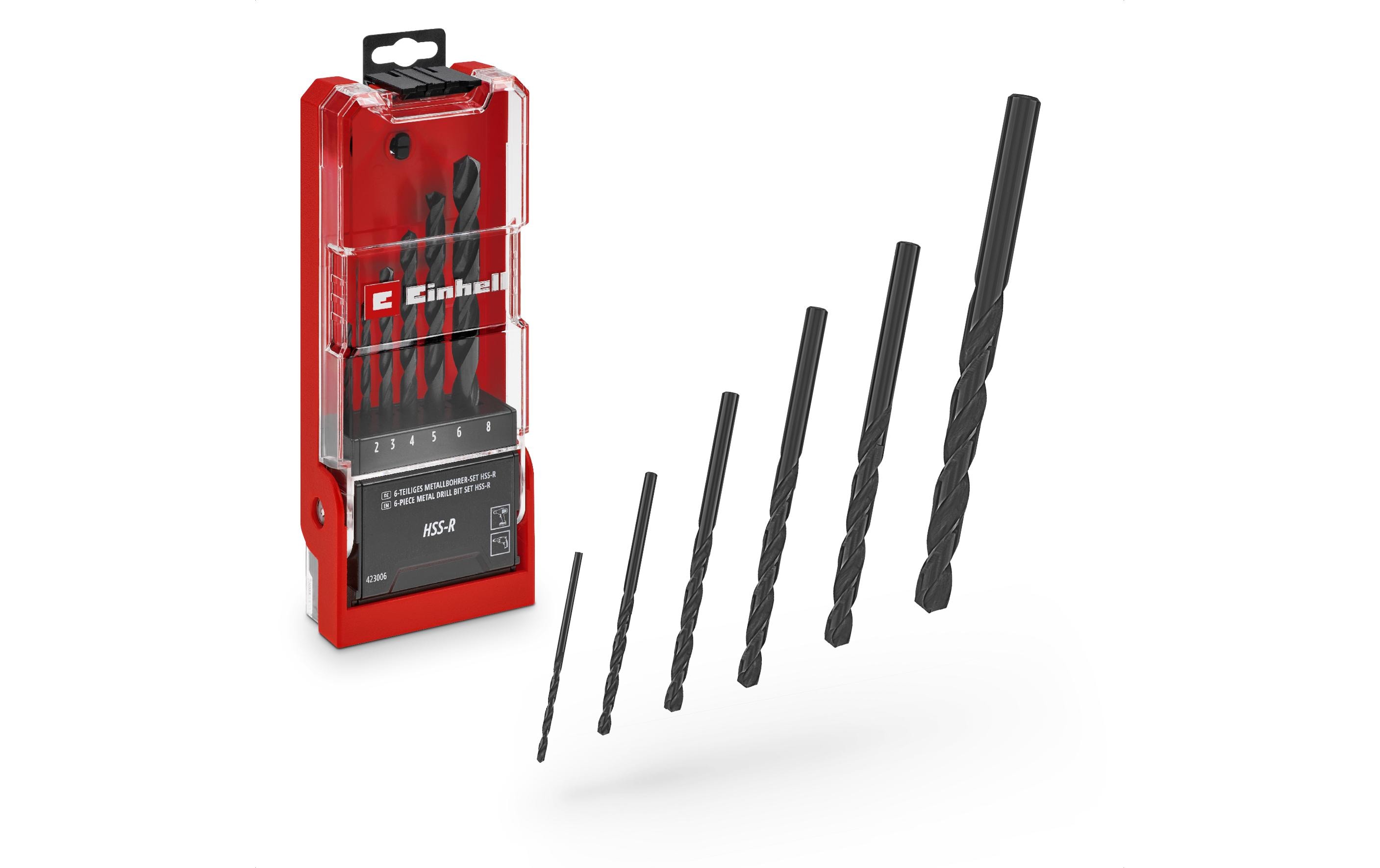 Einhell Metallbohrer-Set HSS-R 6tlg LS
