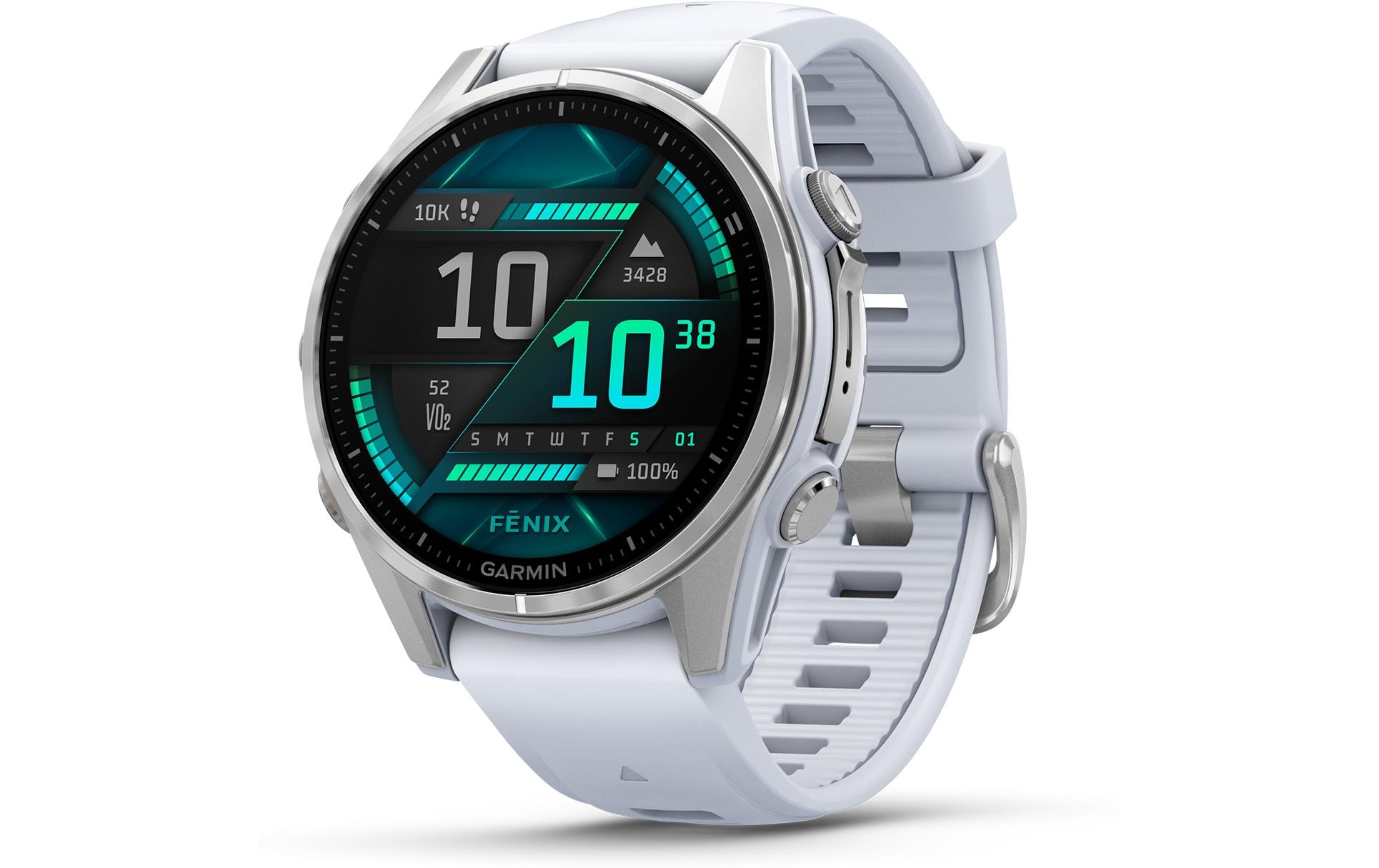GARMIN Sportuhr Fenix 8 AMOLED, 43 mm Weiss GARMIN Sportuhr Fenix 8 AMOLED, 43 mm Weiss
