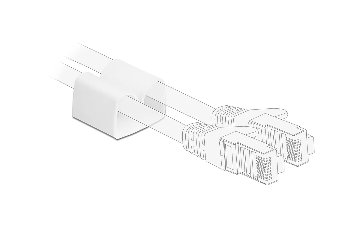 Delock Kabel-Clip weiss 2 Stück