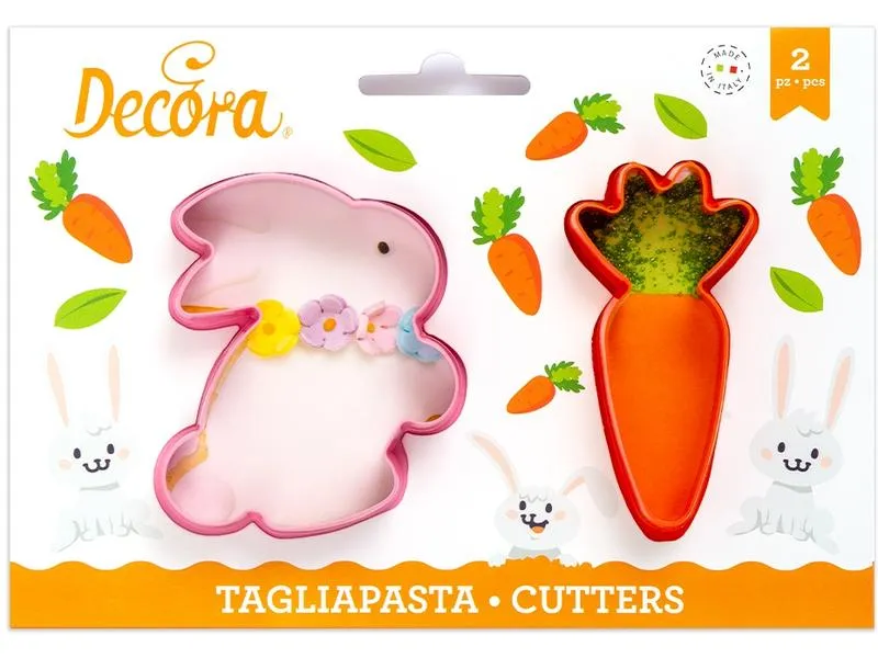 Decora Guetzli-Ausstecher 2 Stück, Hase und Karotte Decora Guetzli-Ausstecher 2 Stück, Hase und Karotte