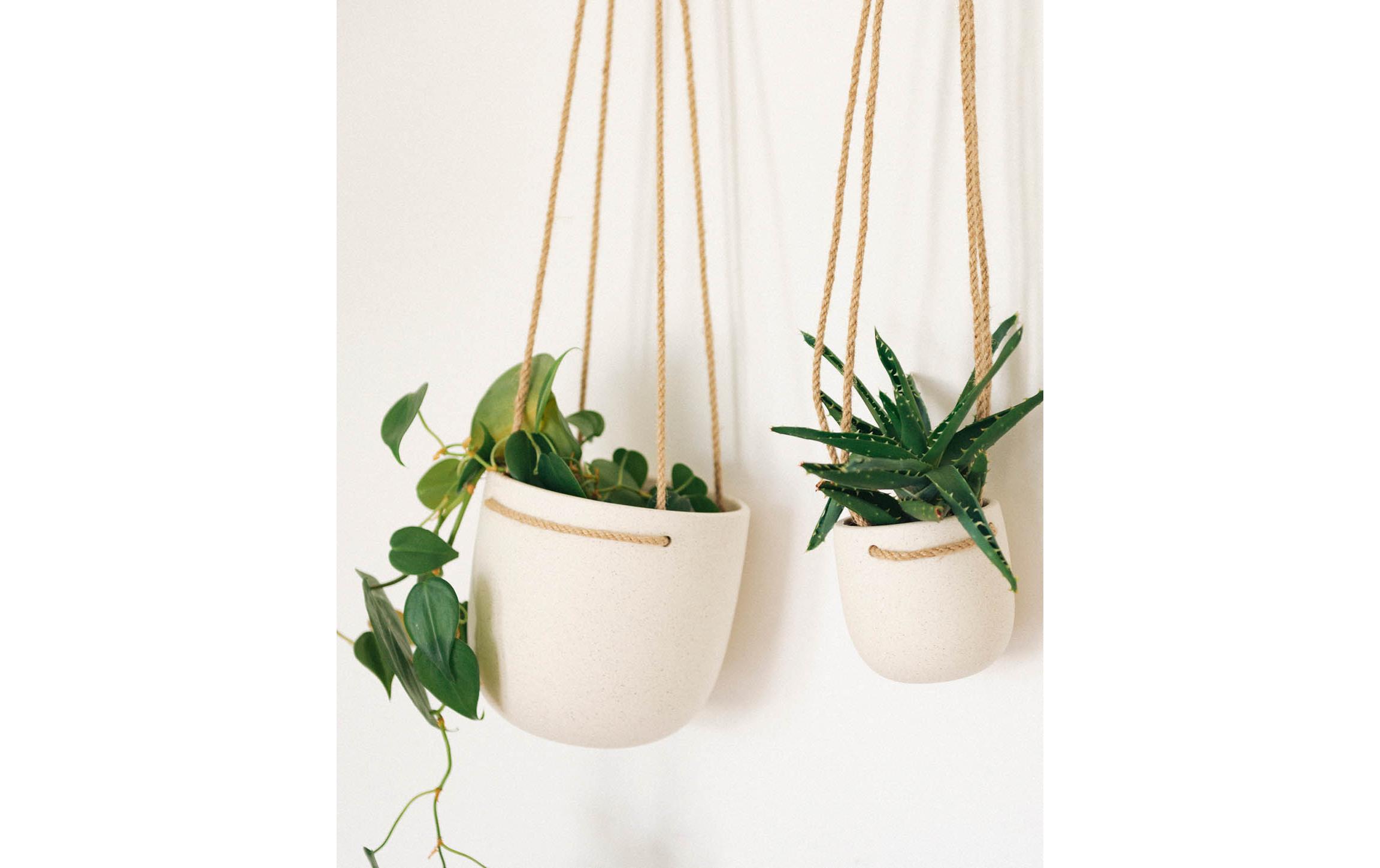 Esmée Blumentopf zum Hängen 15 cm, Beige