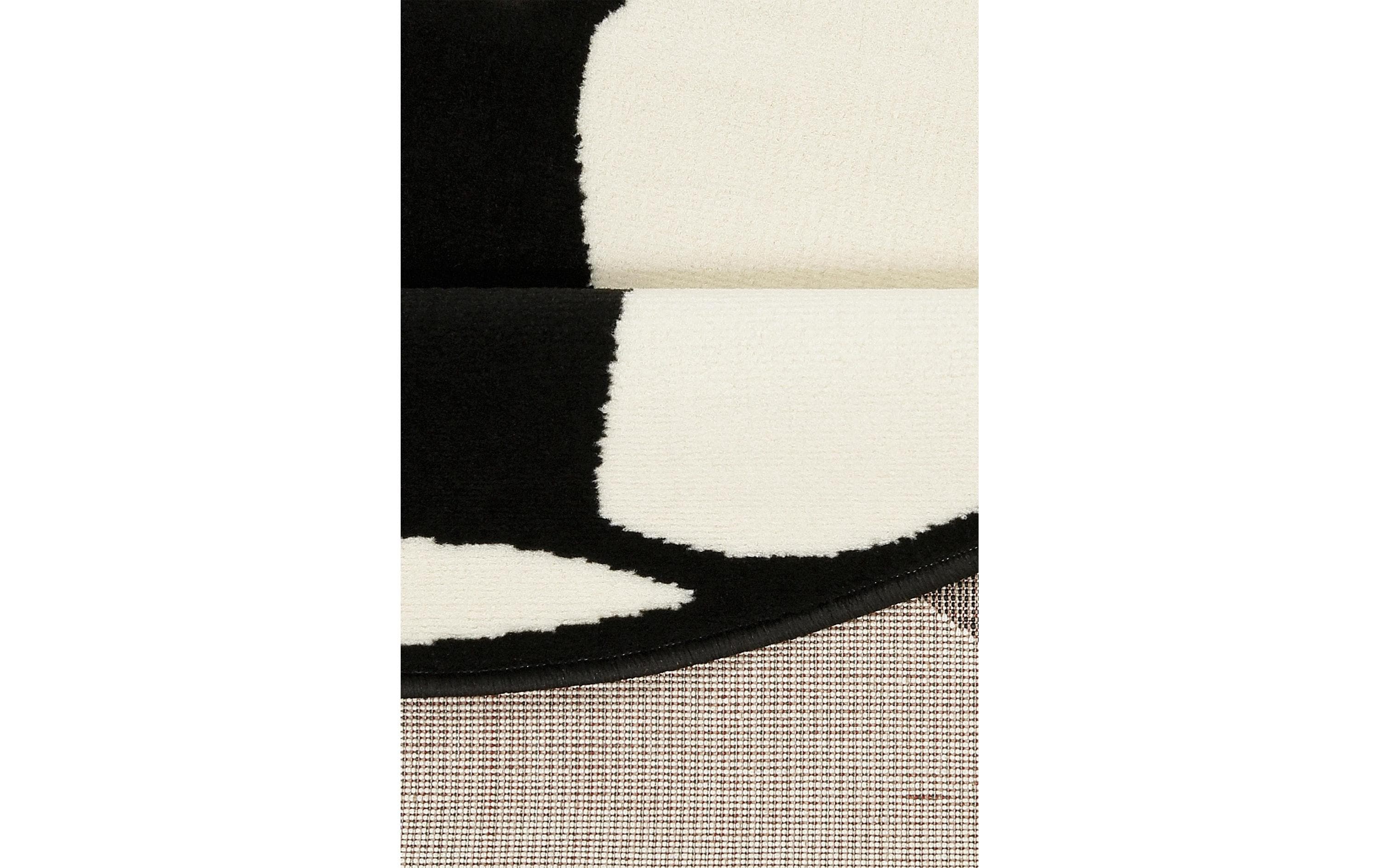 Hanse Home Spielteppich Football 150 cm, Schwarz/Weiss