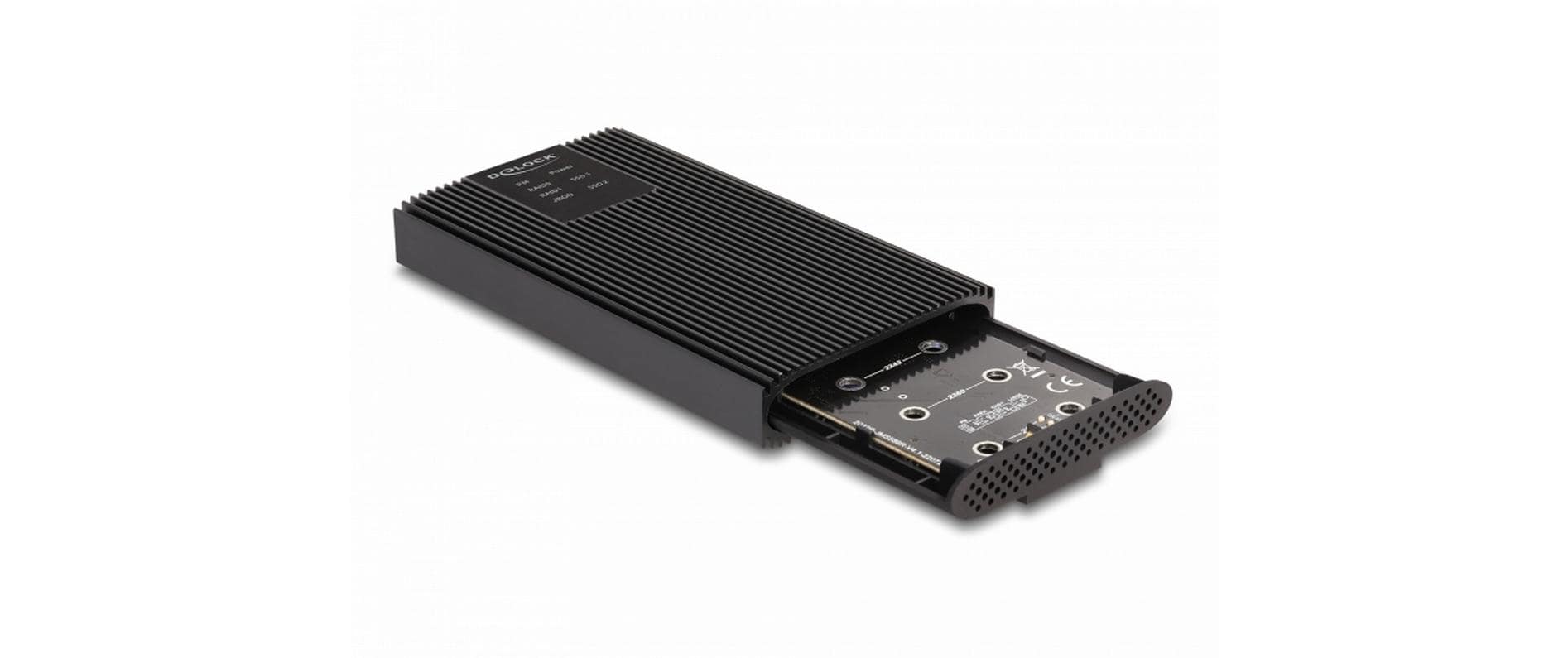 Delock Externes Gehäuse 2x M.2 NVMe PCIe SSD USB-C 20 Gbps M.2 Delock Externes Gehäuse 2x M.2 NVMe PCIe SSD USB-C 20 Gbps M.2