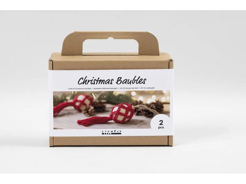 Creativ Company Bastelset Weihnachtskugeln Macrame