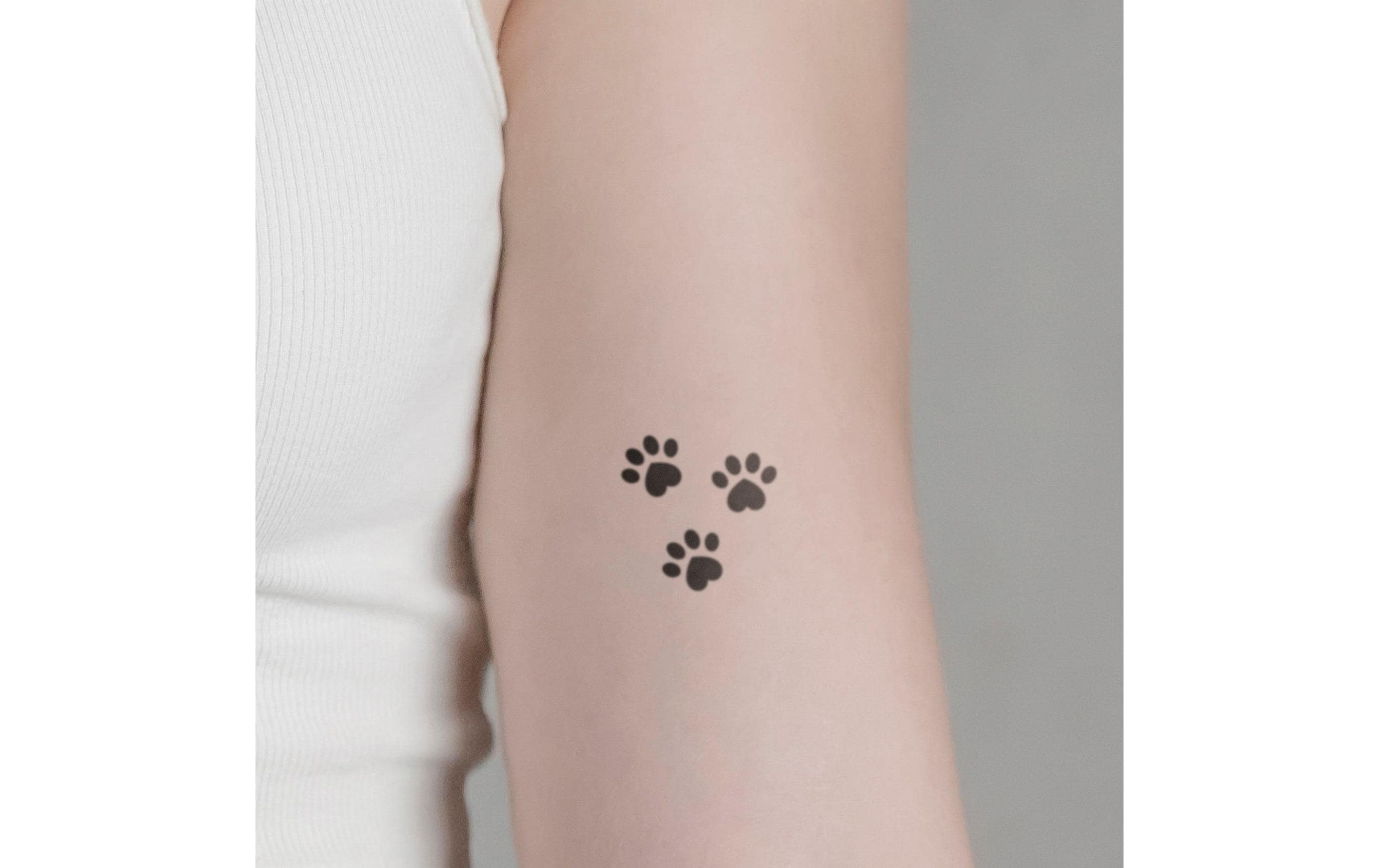 minink Tattoo Hundepfoten Grösse: S (2.5 cm x 2.7 cm)