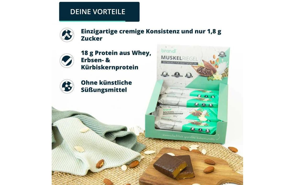Brandl-Nutrition Riegel Schokolade/Vanille, 12 Stück