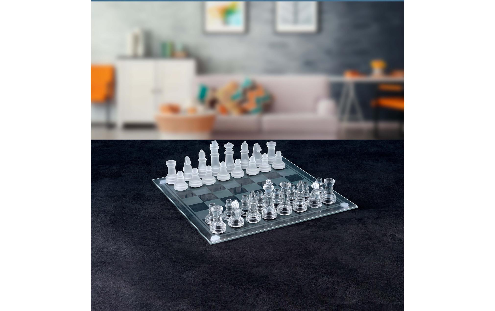 Arti Casa Glasschachspiel Glas 25 x 25 cm Transparent