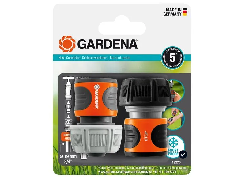 GARDENA Schlauchkupplung Zweier-Satz, 19 mm (3/4) GARDENA Schlauchkupplung Zweier-Satz, 19 mm (3/4)