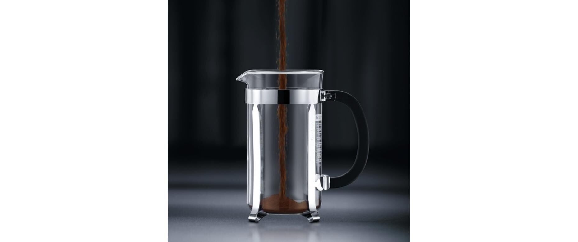 Bodum Kaffeebereiter Chambord Verchromt, Schwarz, 0.5 l