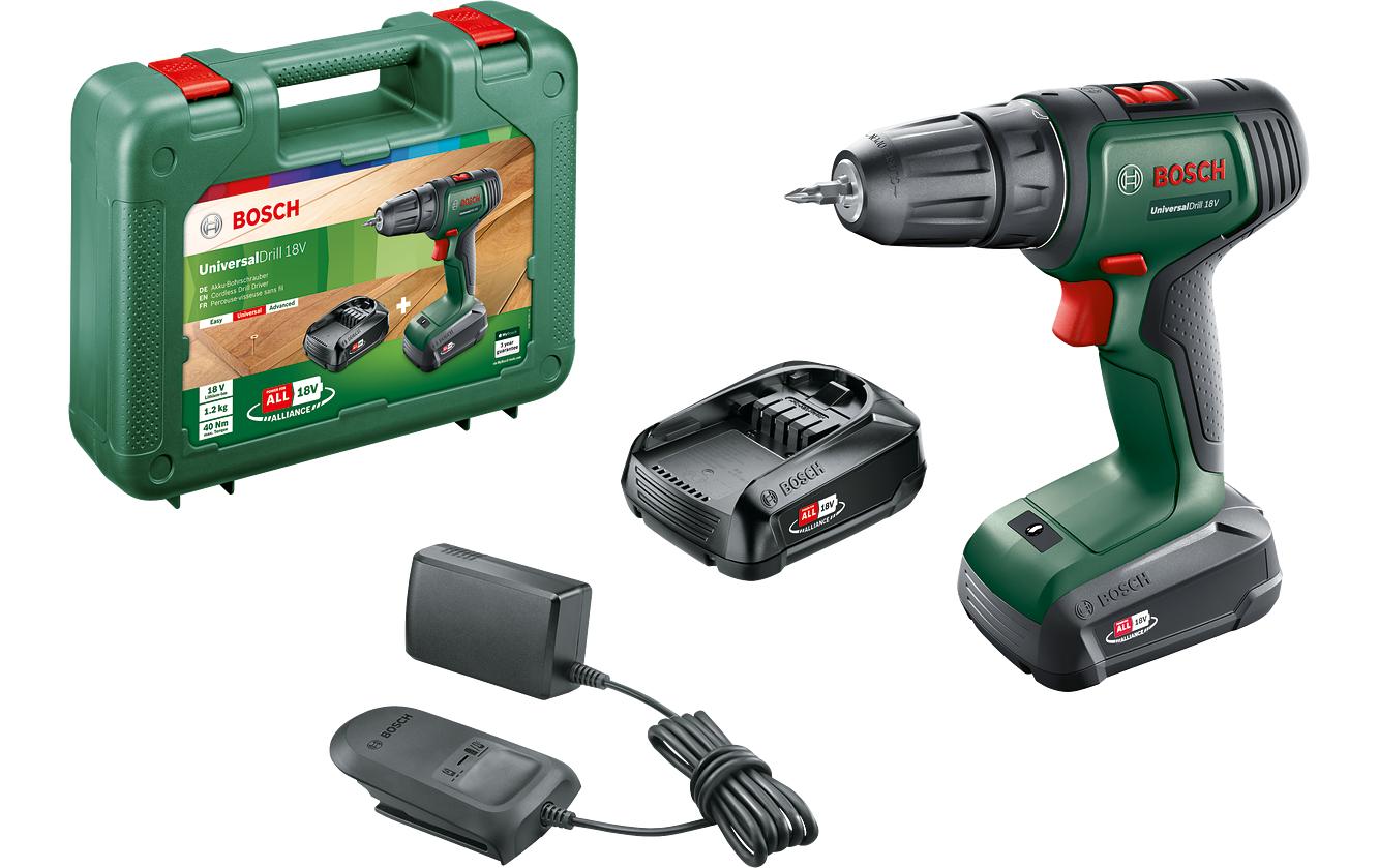 Bosch Akku-Bohrschrauber UniversalDrill 18 V Kit Bosch Akku-Bohrschrauber UniversalDrill 18 V Kit