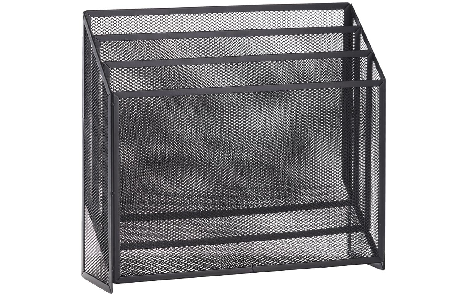 Zeller Present Zeitungsständer News Rack 32 x 9 x 29.5 cm, Schwarz