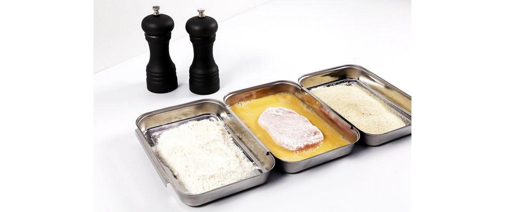 APS Panierstation 3-teilig, Silber