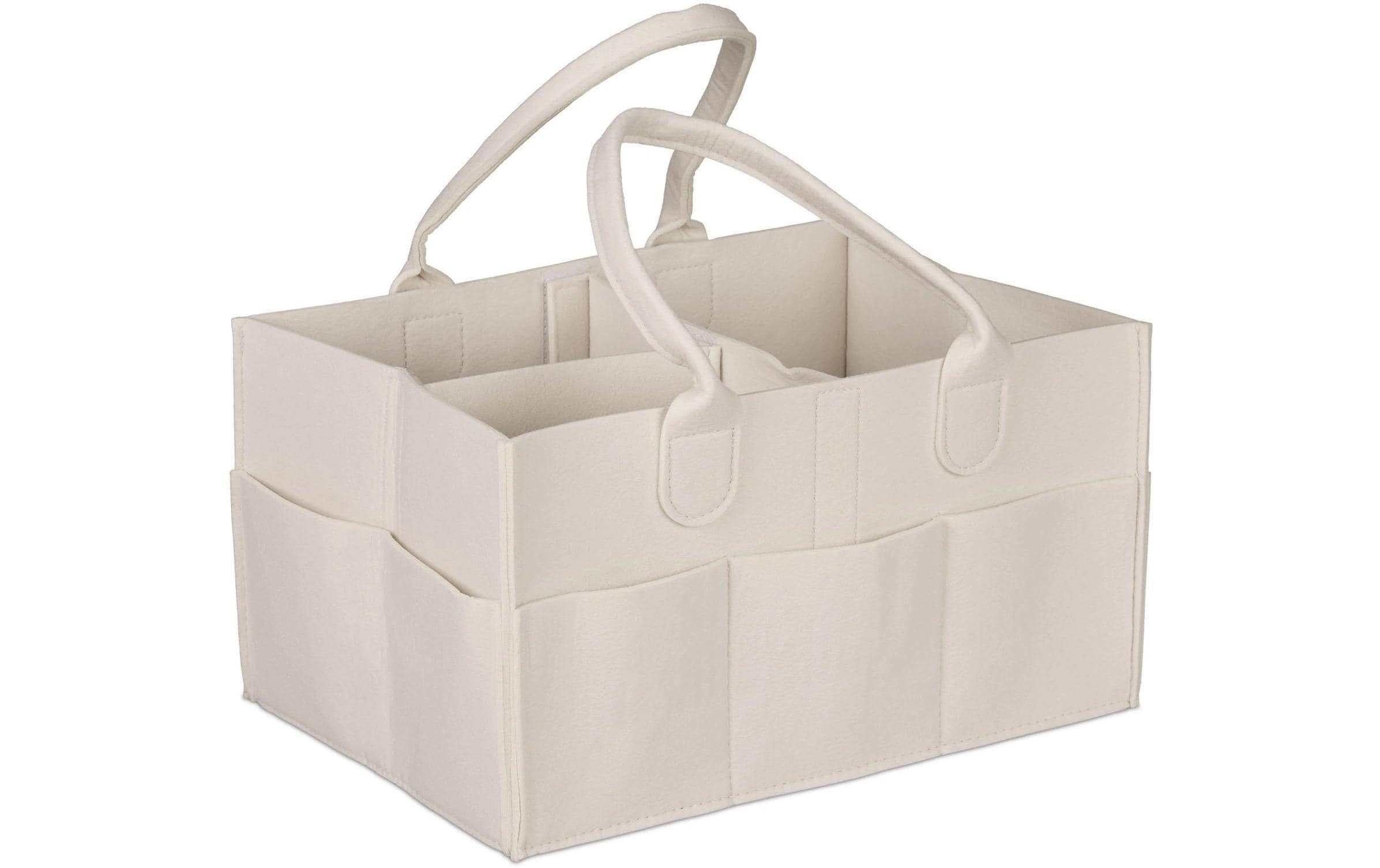 relaxdays Pflegekörbchen Windel Caddy Filz Beige relaxdays Pflegekörbchen Windel Caddy Filz Beige