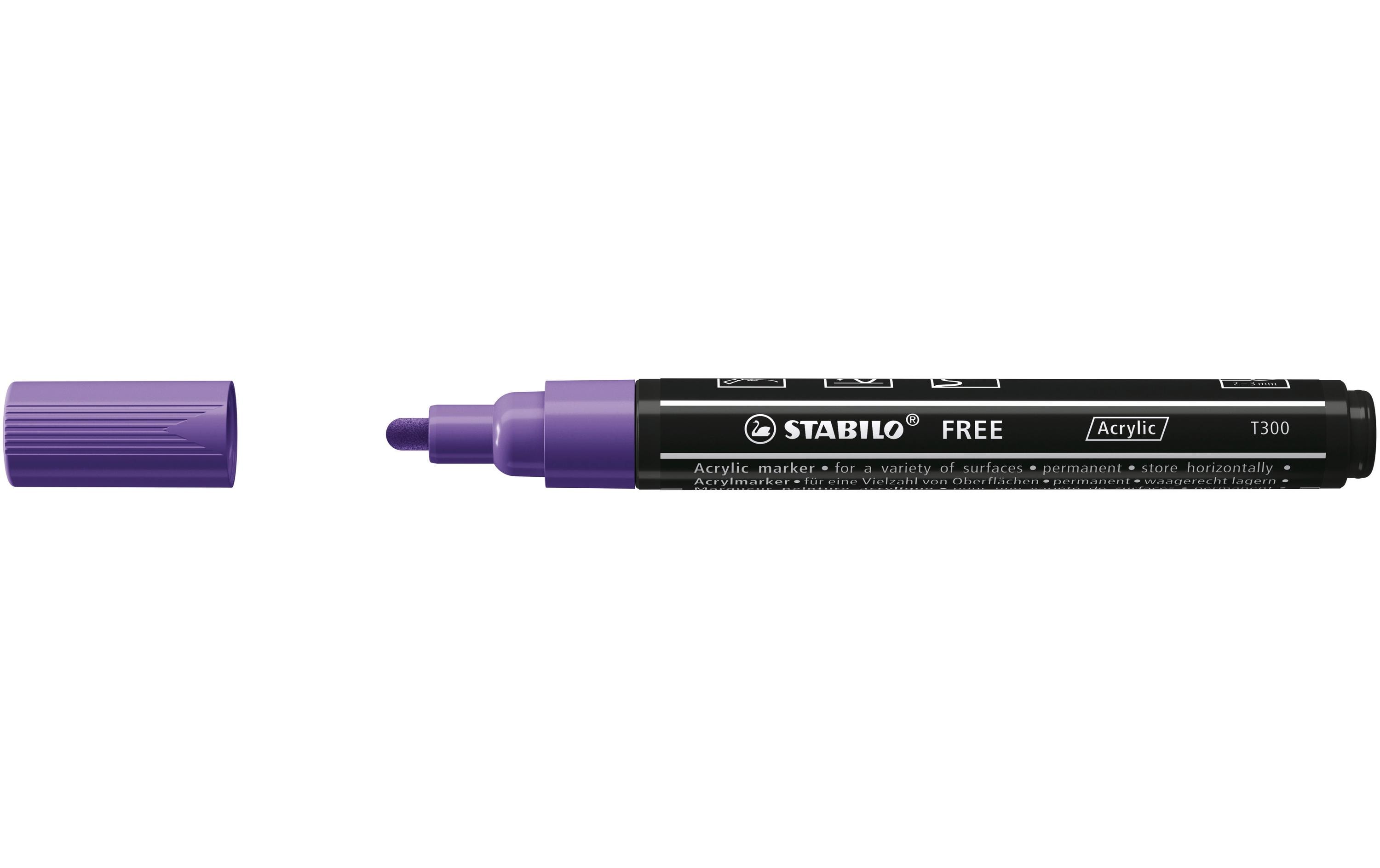 STABILO Acrylmarker Free Acrylic T300 Violett