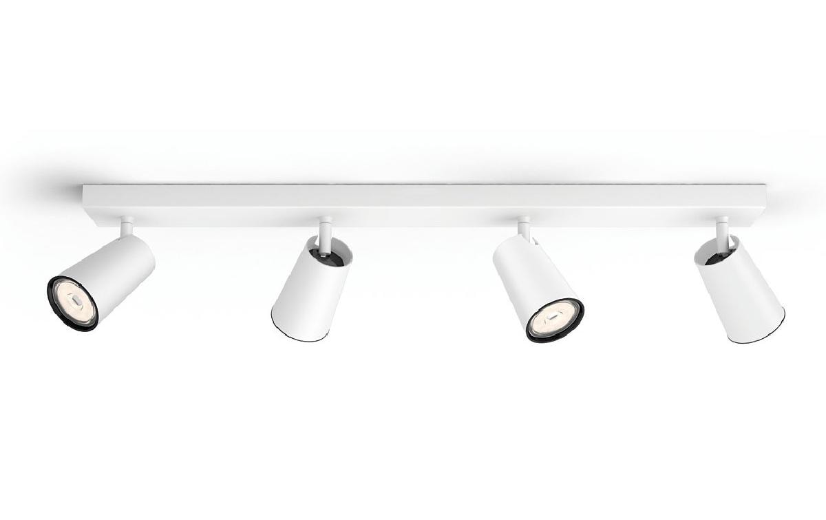 Philips Aufbauspot Paisley, 4 x GU10, 5.5 W, Weiss Philips Aufbauspot Paisley, 4 x GU10, 5.5 W, Weiss