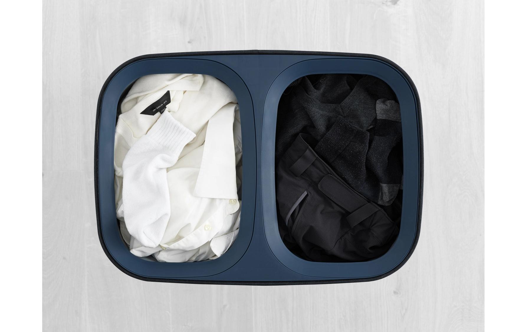 Joseph Joseph Wäschesammler Tota 90 L, 2x 45 L, Schwarz