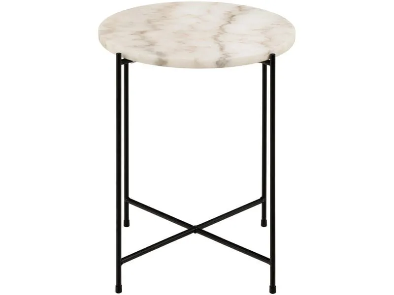 AC Design Couchtisch Avila Weiss, Ø 42 x 45 cm