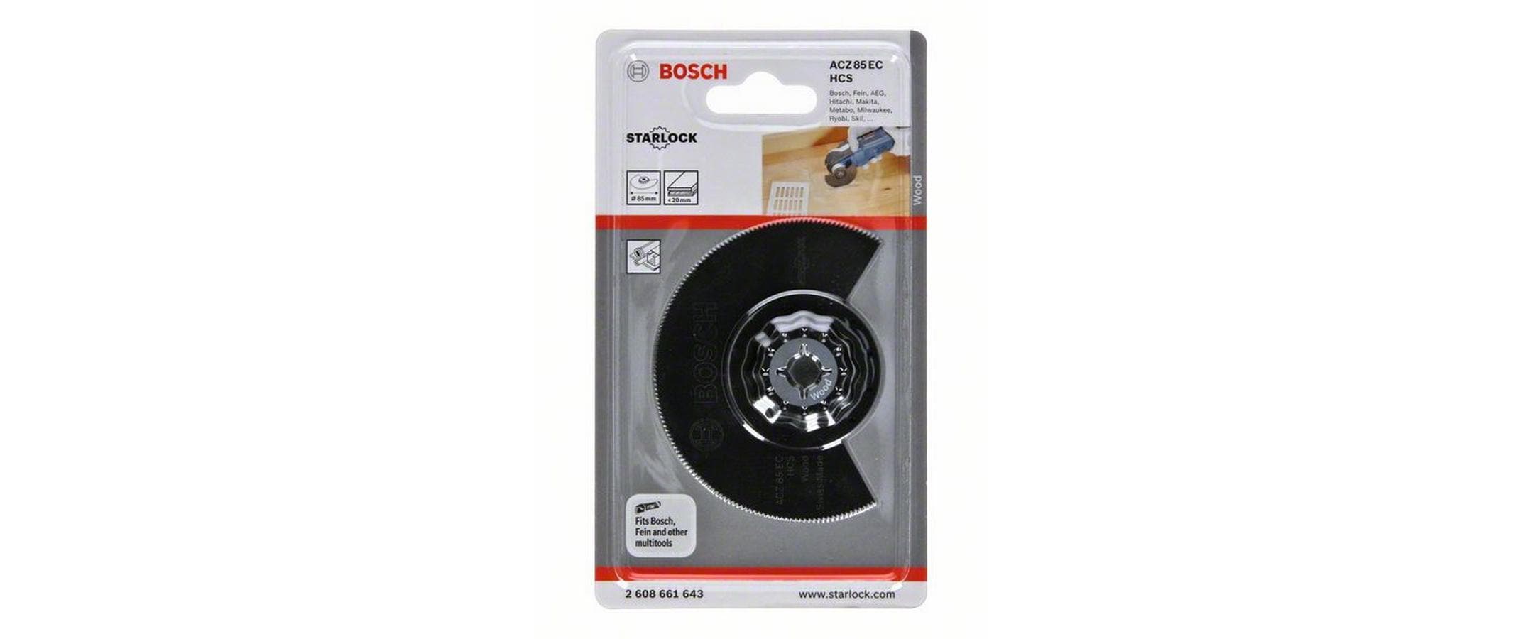 Bosch Professional Segmentsägeblatt Starlock HCS ACZ 85 EC Holz 85 mm Bosch Professional Segmentsägeblatt Starlock HCS ACZ 85 EC Holz 85 mm