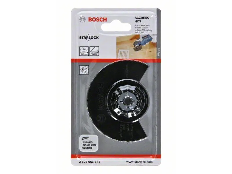 Bosch Professional Segmentsägeblatt Starlock HCS ACZ 85 EC Holz 85 mm Bosch Professional Segmentsägeblatt Starlock HCS ACZ 85 EC Holz 85 mm