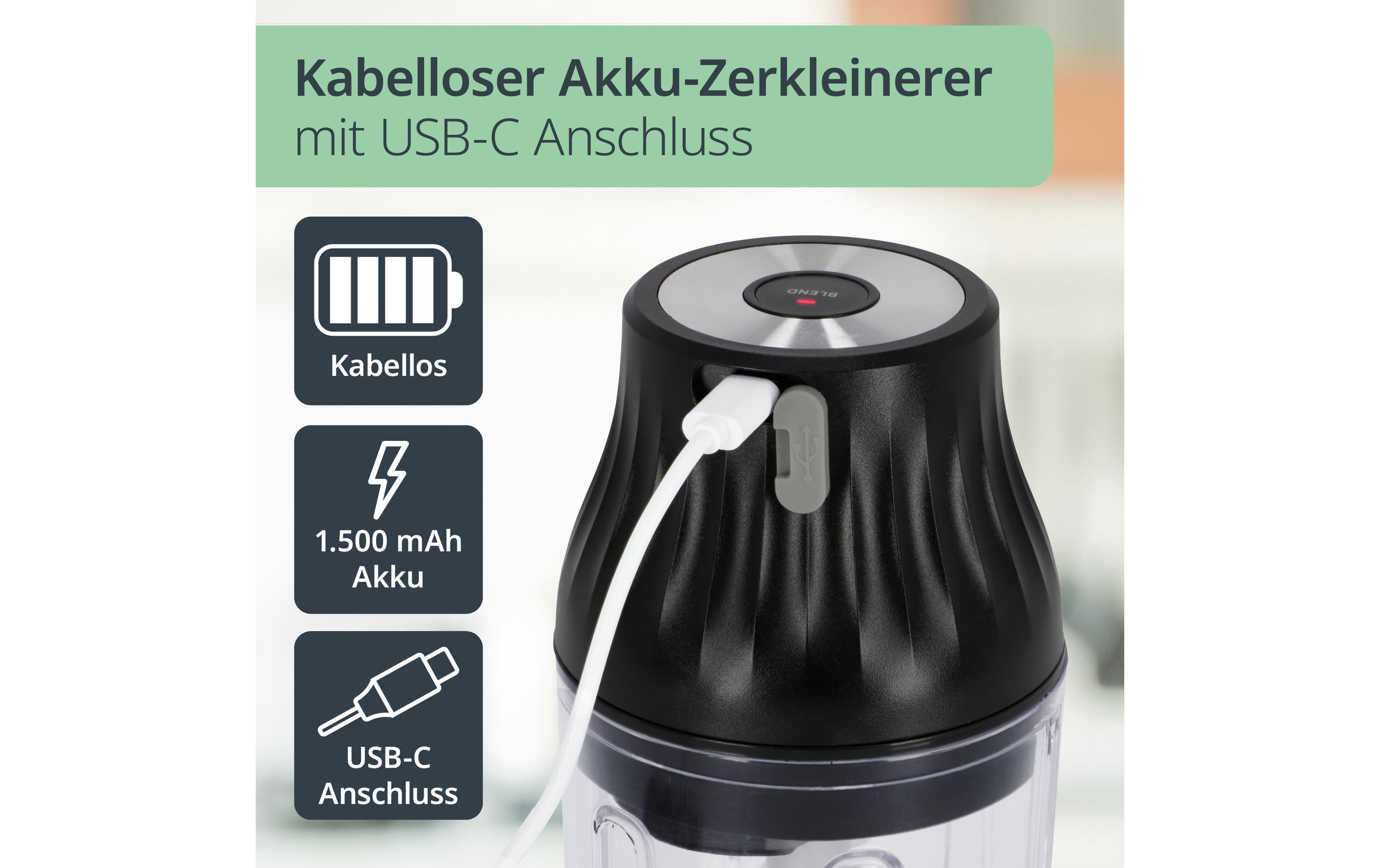 ADE Zerkleinerer Elektrisch KG2426-1 1500 mAh 0.15 l