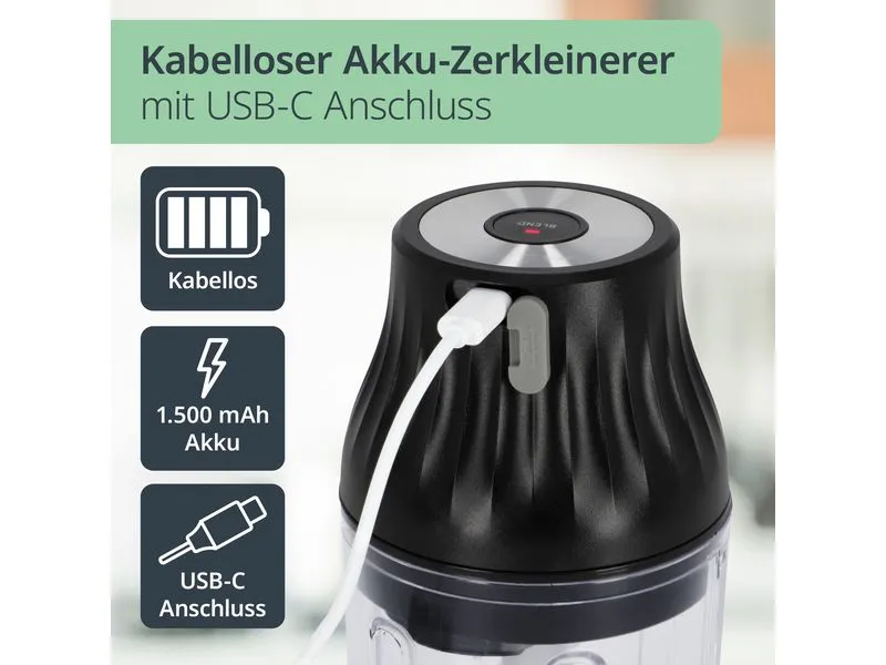 ADE Zerkleinerer Elektrisch KG2426-1 1500 mAh 0.15 l ADE Zerkleinerer Elektrisch KG2426-1 1500 mAh 0.15 l
