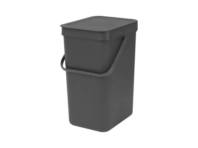 Brabantia Recyclingbehälter Sort & Go 12 l, Dunkelgrau Brabantia Recyclingbehälter Sort & Go 12 l, Dunkelgrau