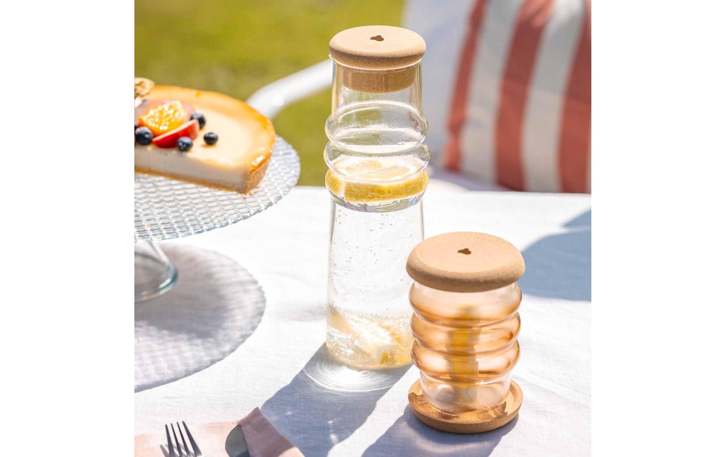 Leonardo Glasuntersetzer Gocce, Beige, 4 Stück