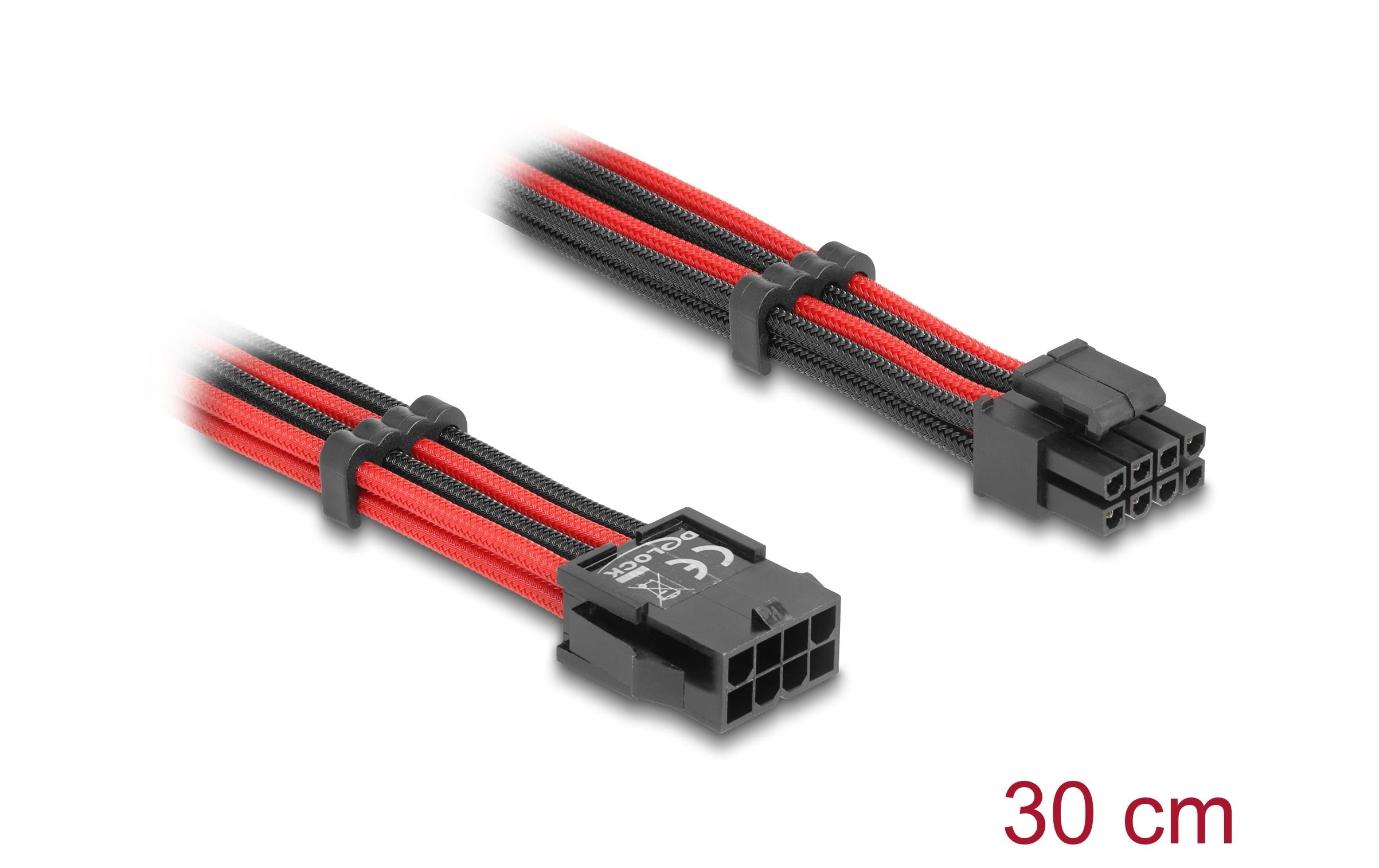 Delock Stromverlängerungskabel 8 Pin EPS Stecker zu 4+4 Pin Buchse Delock Stromverlängerungskabel 8 Pin EPS Stecker zu 4+4 Pin Buchse