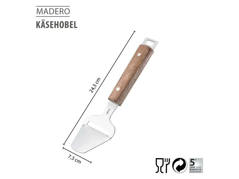 GEFU Käsehobel Madero 24.3 cm, Silber/Braun GEFU Käsehobel Madero 24.3 cm, Silber/Braun