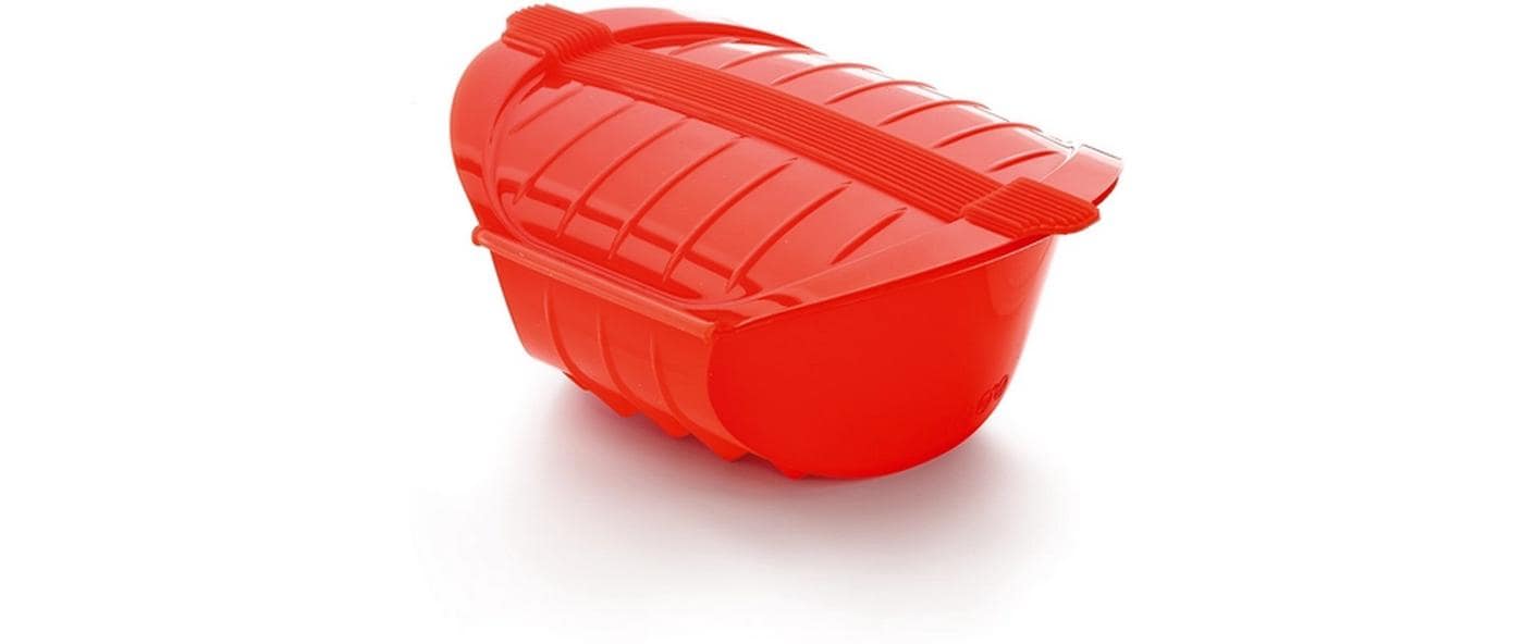 Lékué Mikrowellen-Dampfgarer Tief Rot