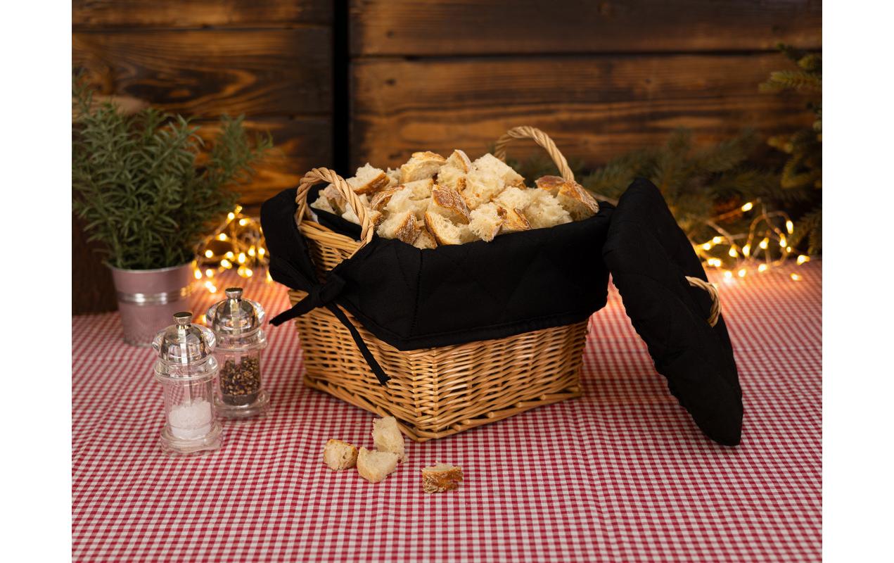 Nouvel Brot- und Kartoffelkorb Black, 21 x 21 x 15 cm