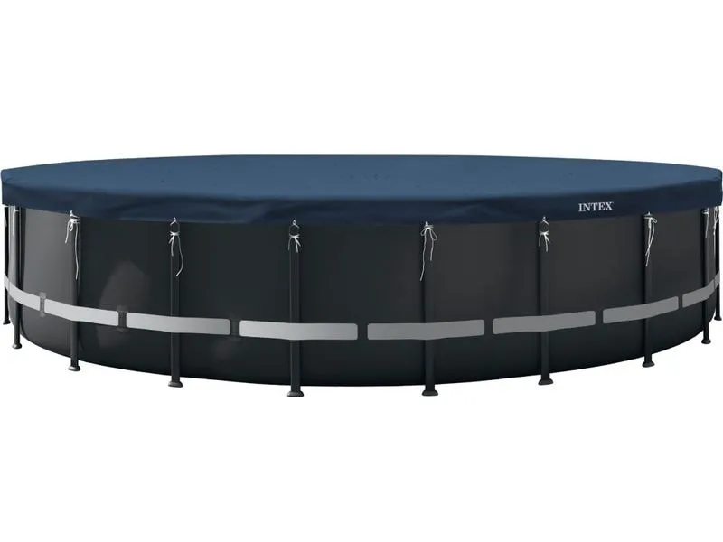 Intex Pool-Abdeckplane Allwetter-Deluxe 7.3 m x 20 cm, Dunkelblau