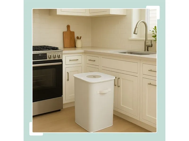 relaxdays Recyclingbehälter 100 L Beige