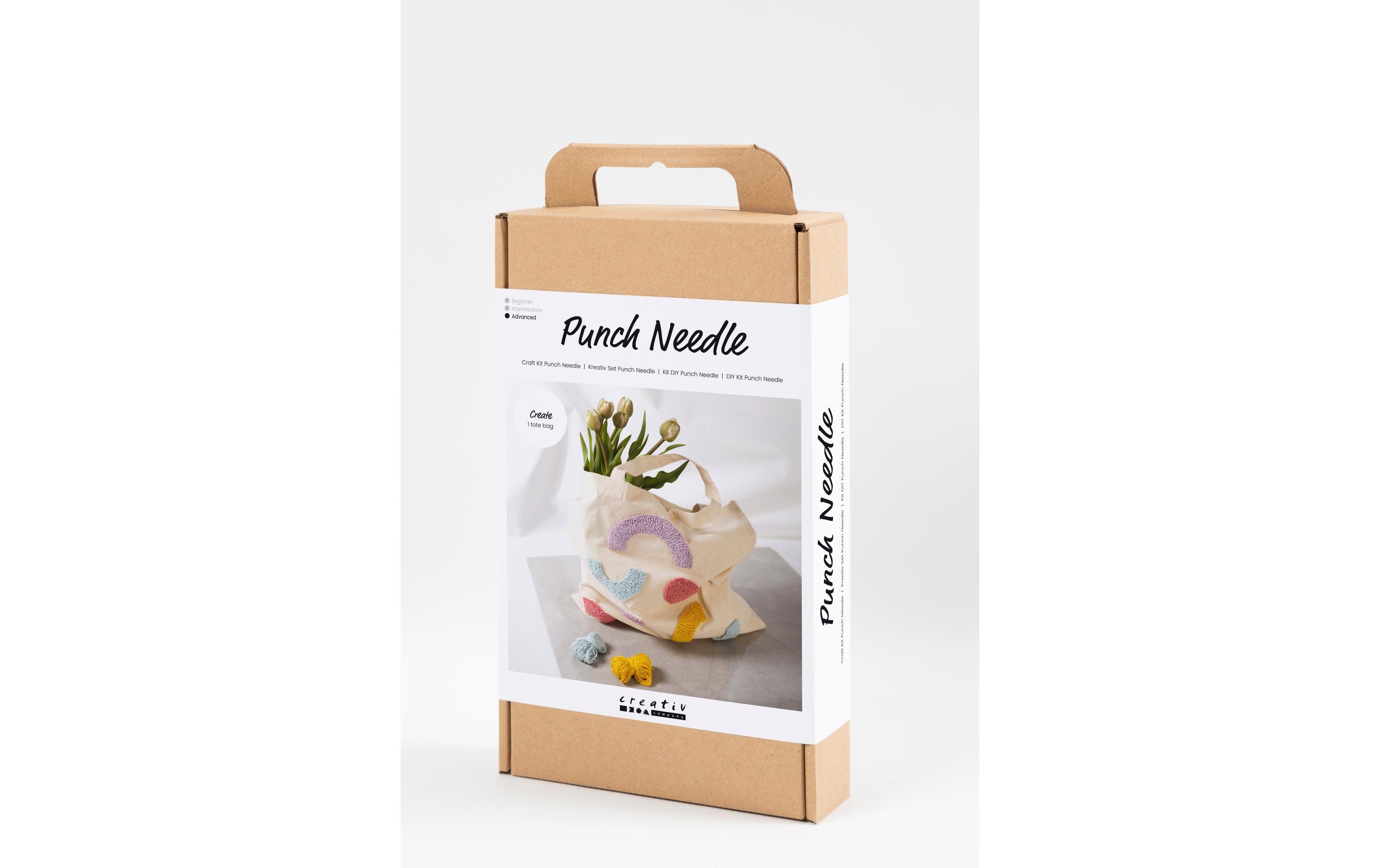 Creativ Company Bastelset Punch Needle Einkaufstasche