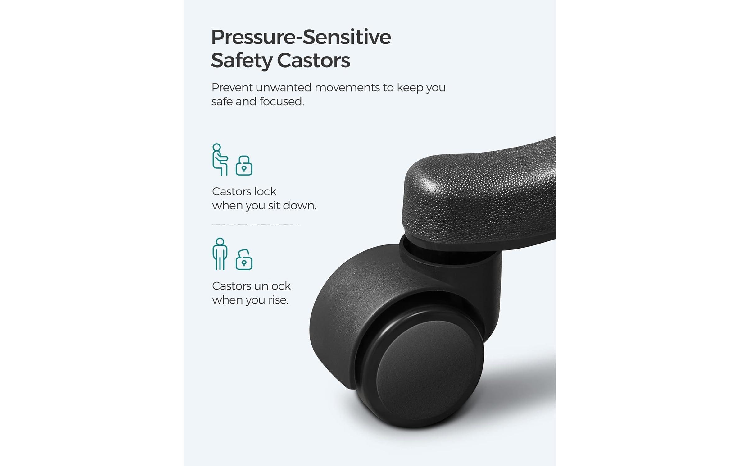 Songmics Hochsitz-Arbeitshocker Schwarz, 81 cm