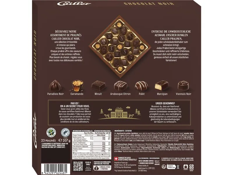 Cailler Pralinen Dunkle Schokolade 207 g