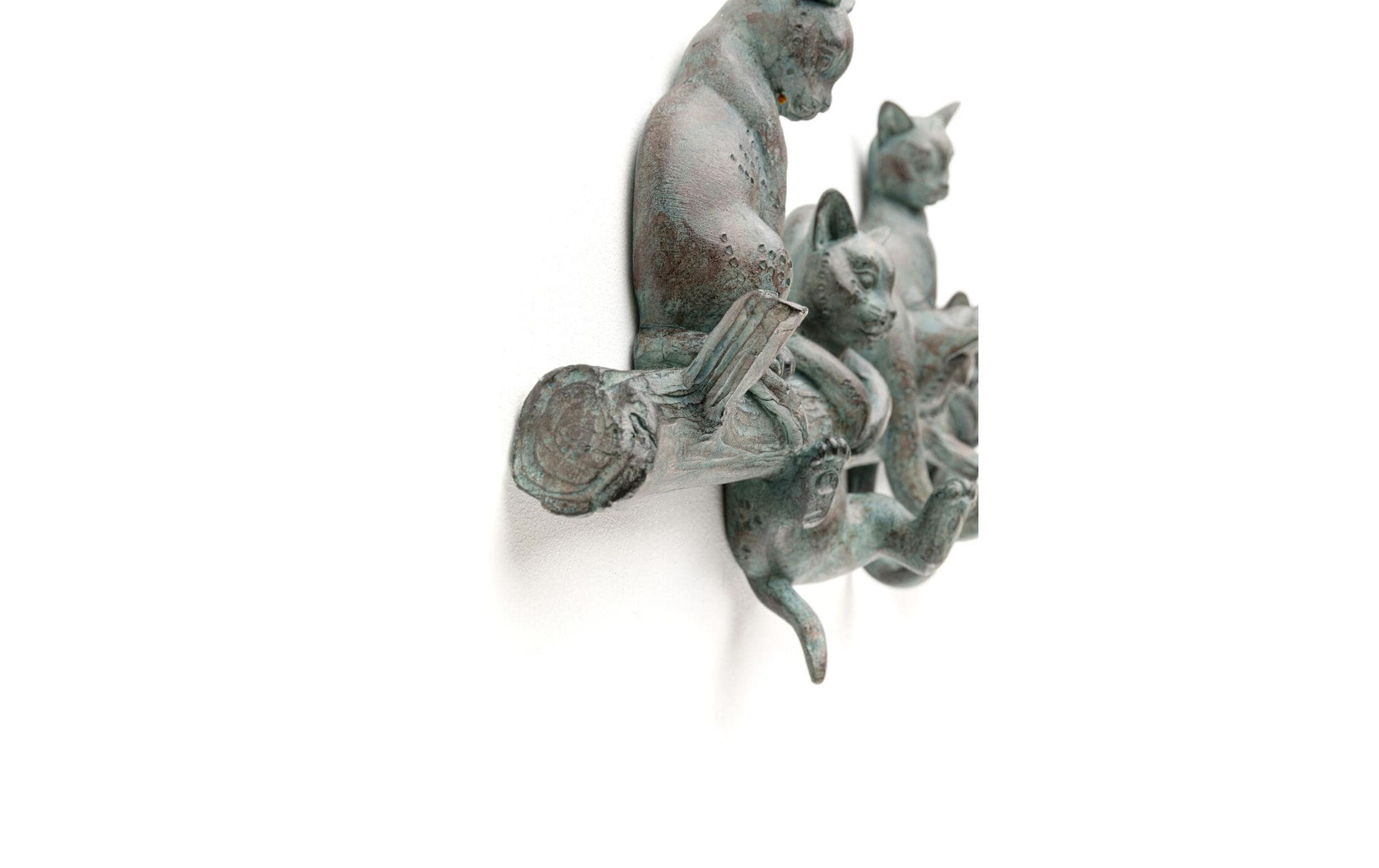 Kare Wandgarderobe Cats Life 42 cm x 18.3 cm, Schwarz