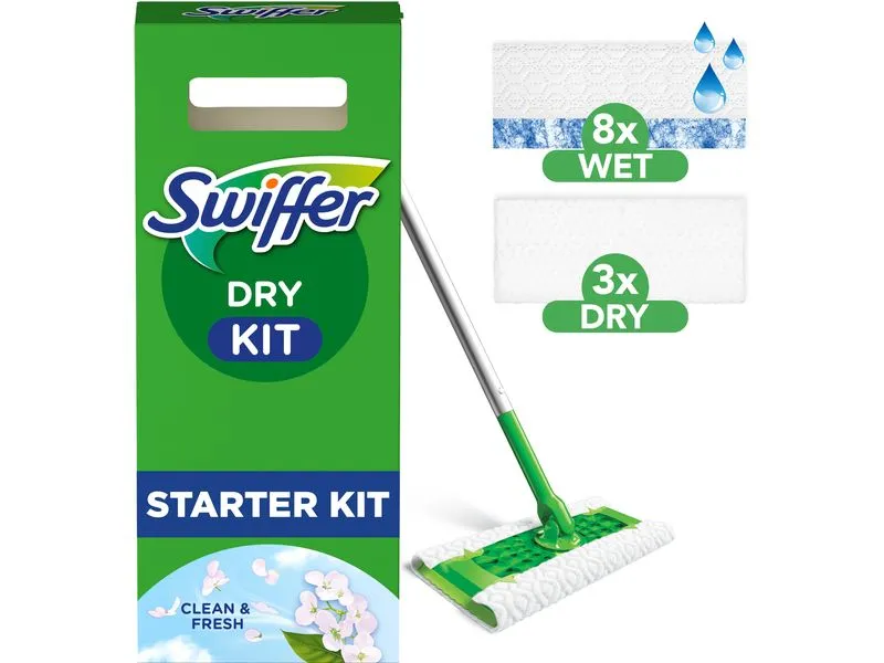 Swiffer Wischmopp Starter-Set 12-teilig, Grün Swiffer Wischmopp Starter-Set 12-teilig, Grün