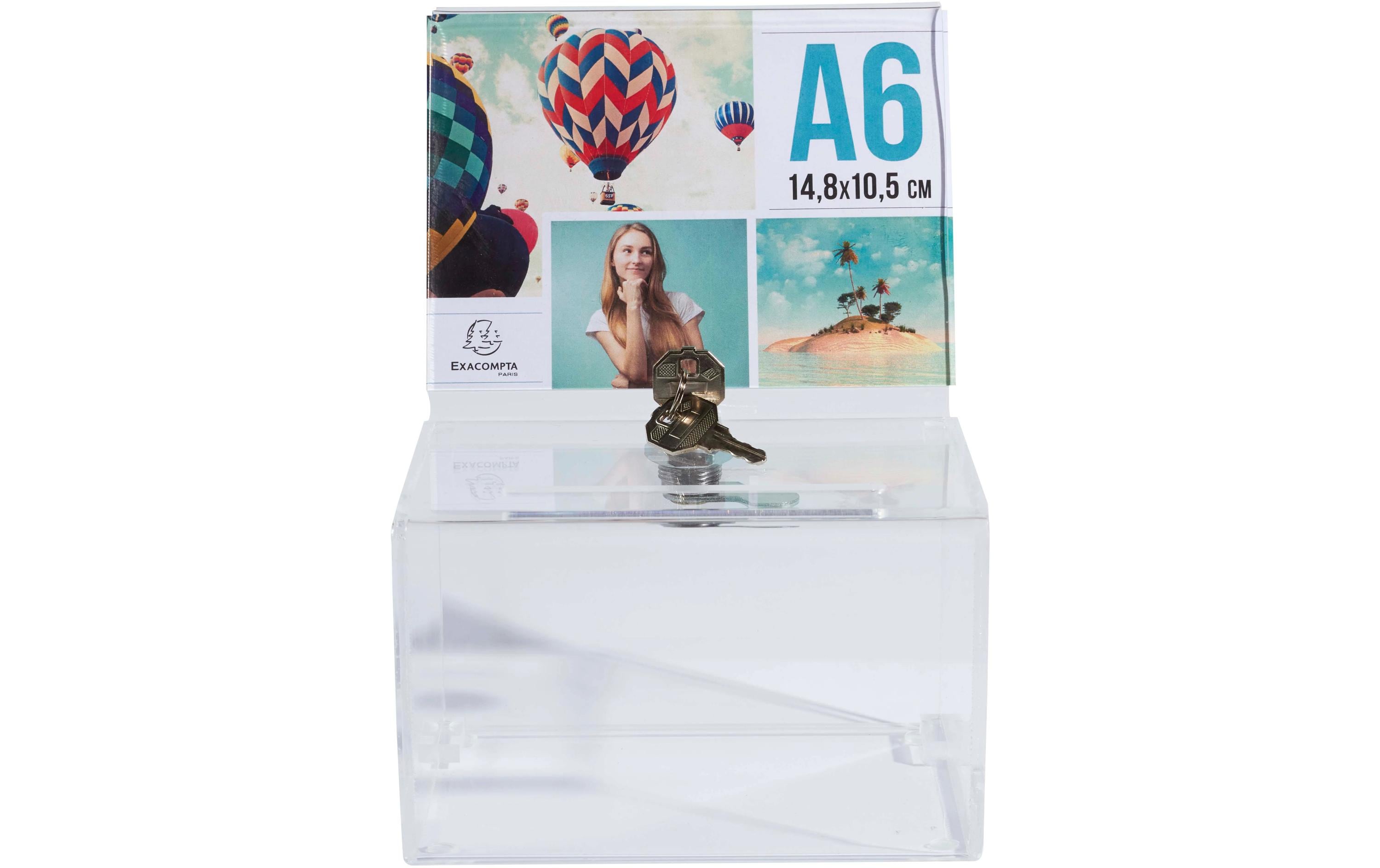 Exacompta Einwurfbox mit Kopfblende A6 Exacompta Einwurfbox mit Kopfblende A6