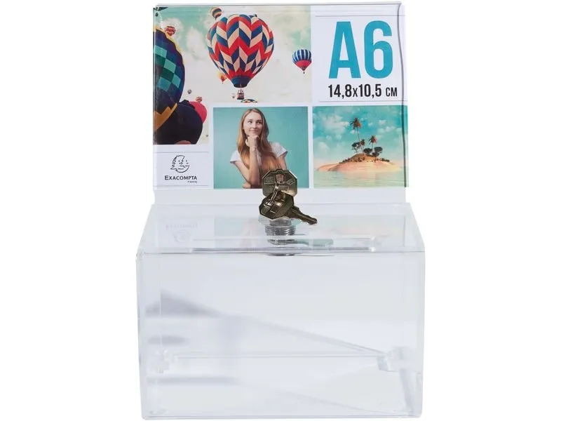 Exacompta Einwurfbox mit Kopfblende A6