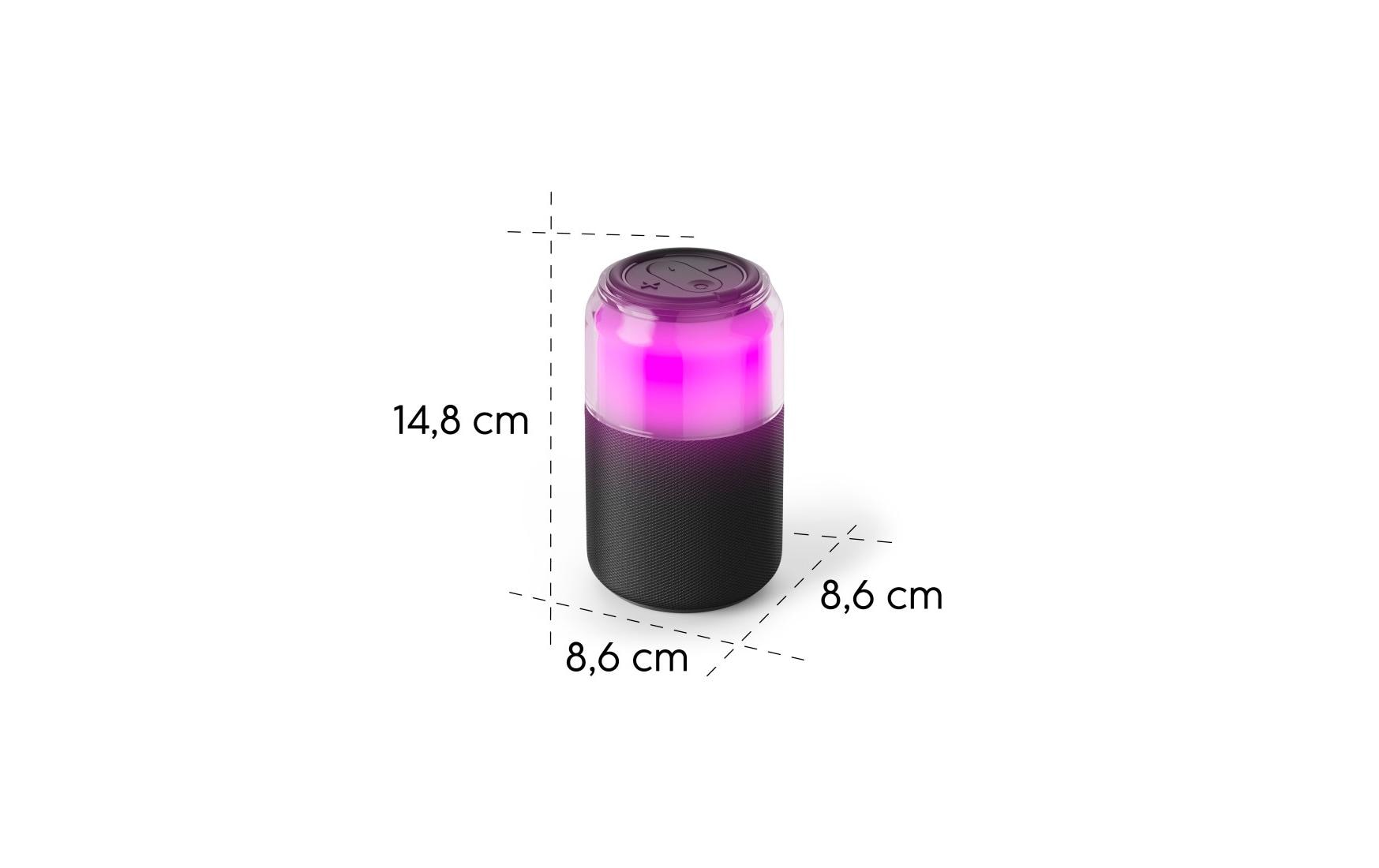 Hama Bluetooth Speaker Can 4 LED Modi 5 W Schwarz