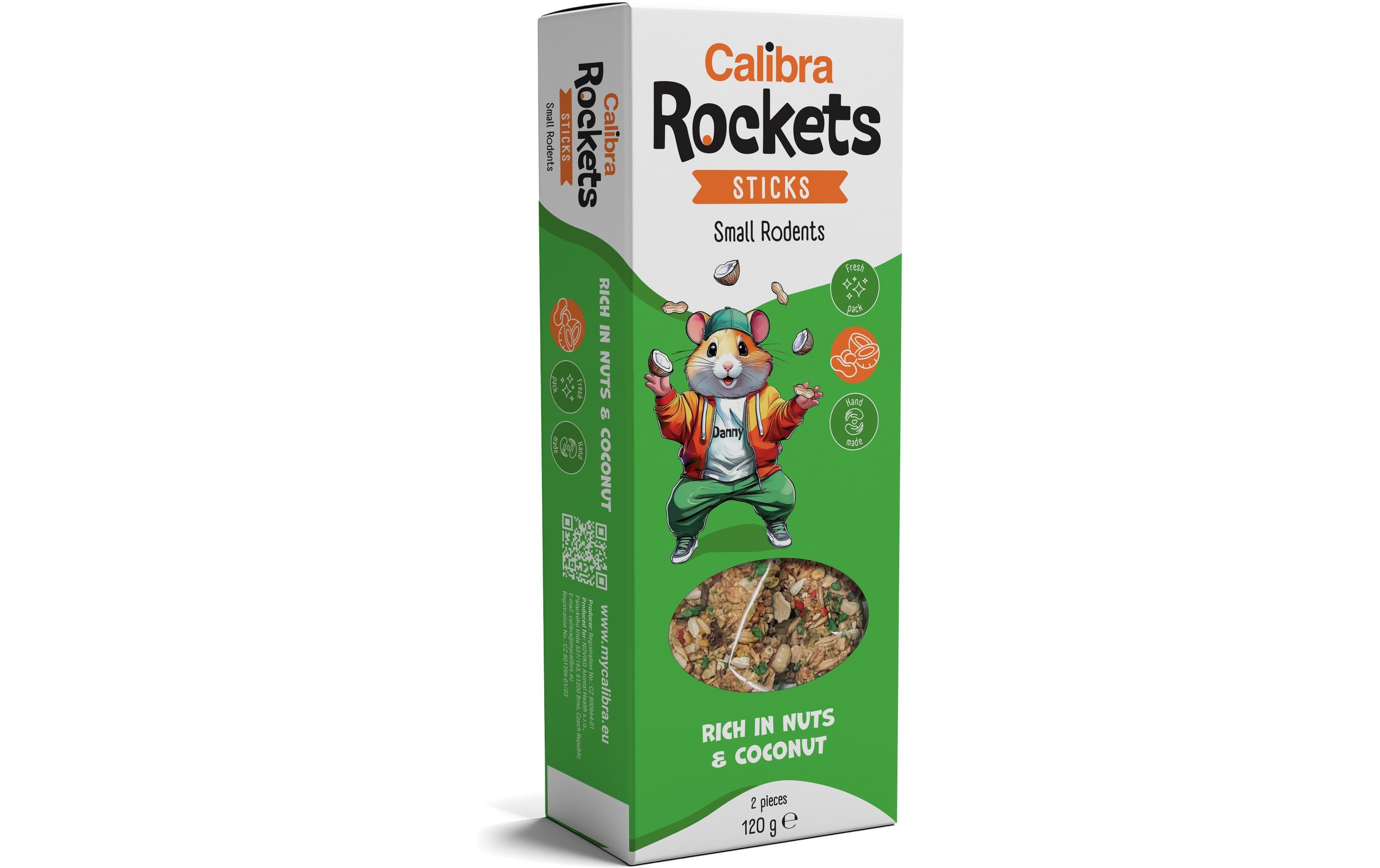 Calibra Snack Nuss und Kokos Sticks kleine Nager 2 Stück