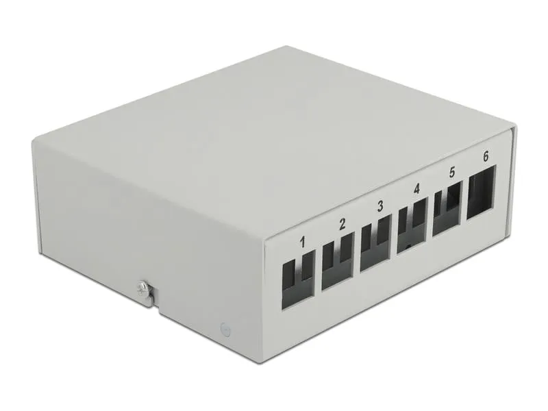 Delock Gehäuse Keystone Patchpanel 6 Port grau Delock Gehäuse Keystone Patchpanel 6 Port grau