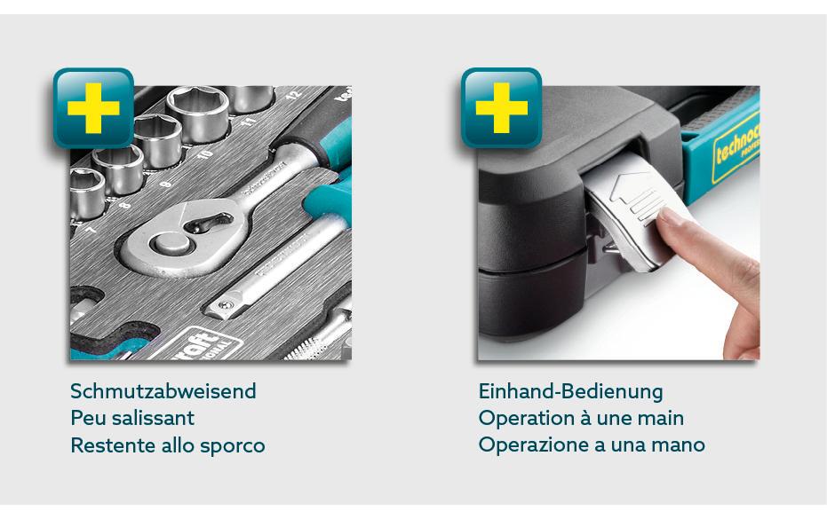 Technocraft Steckschlüssel-Set 1/4 + 3/8 48-teilig Technocraft Steckschlüssel-Set 1/4 + 3/8 48-teilig